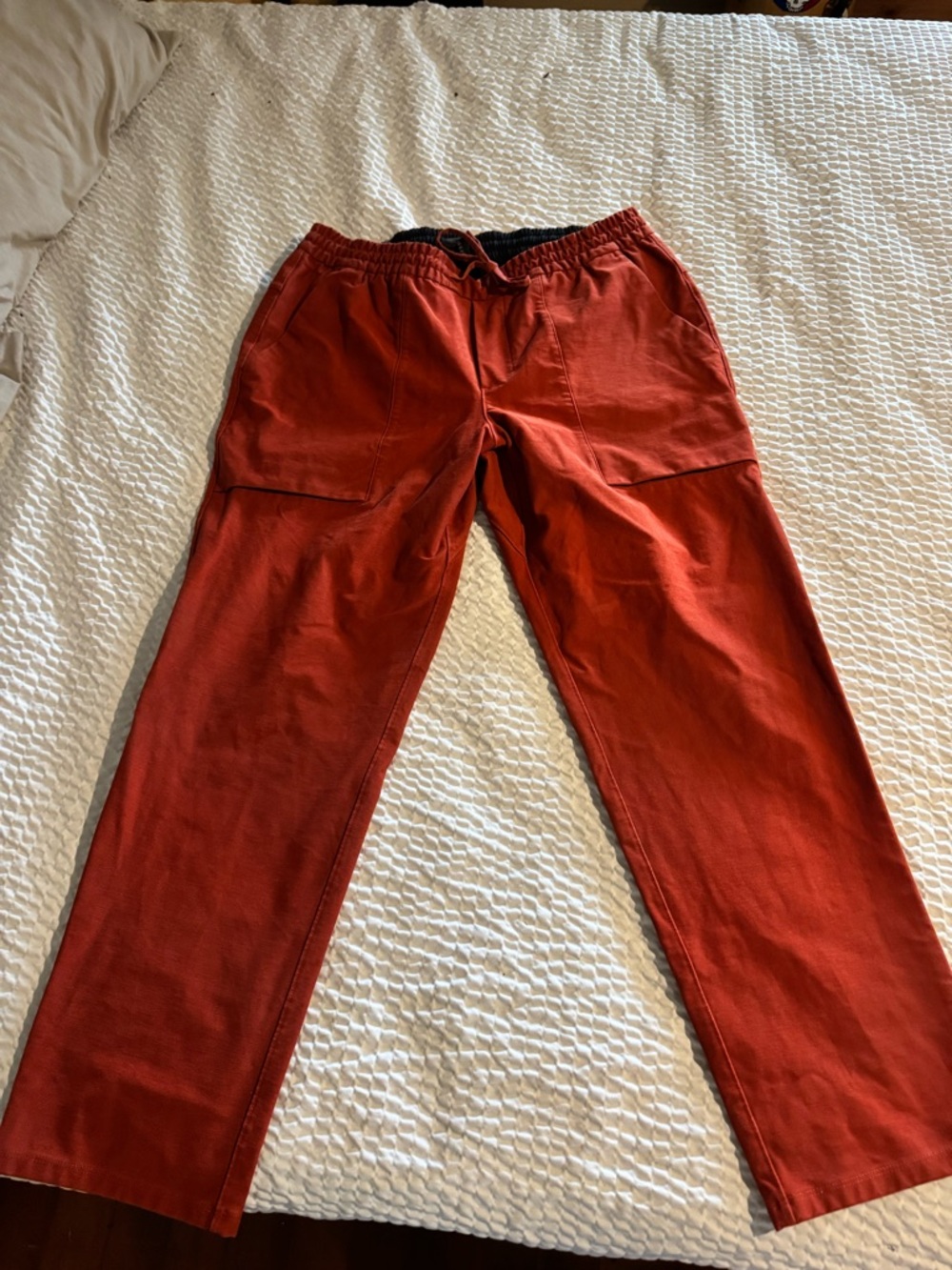 lululemon athletica Men's Rust Orange Cargo Drawstring Pants